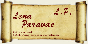 Lena Paravac vizit kartica